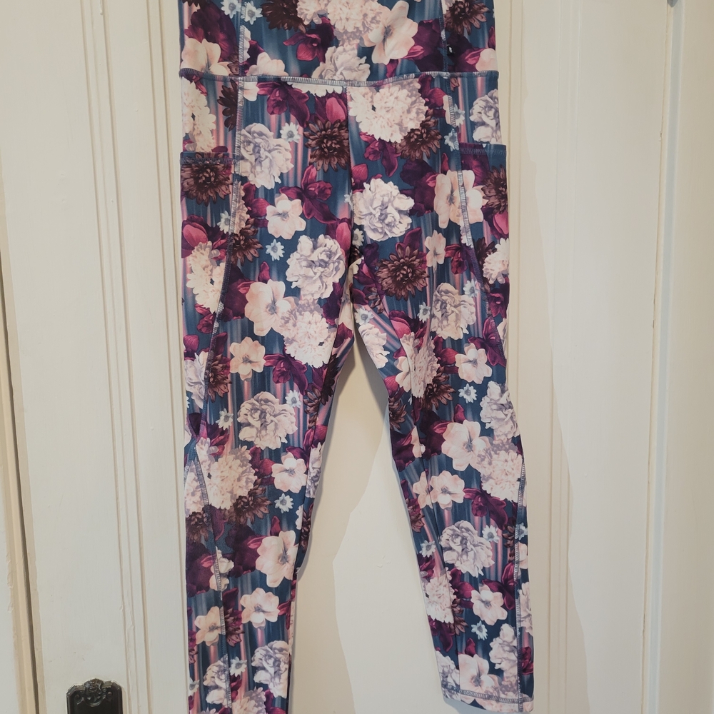 Marika Vibrant Blue and Purple Leggings